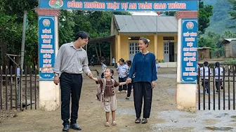 The Unfortunate Child's Dream: James and Diep hold Nhi's hand as they enter their dream school