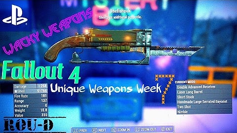 Fallout 4 - WACKY WEAPONS - UNIQUE CREATIONS - Double Tap, Run N