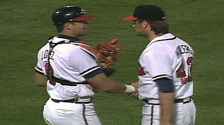 1996 NLDS Gm3: Wohlers secures Braves' sweep of LA