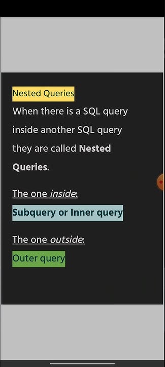 Nested Queries in SQL - YouTube