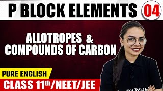 P BLOCK ELEMENTS 04 | Allotropes & Compounds of Carbon | Chemistry | Pure English |Class 11/NEET/JEE