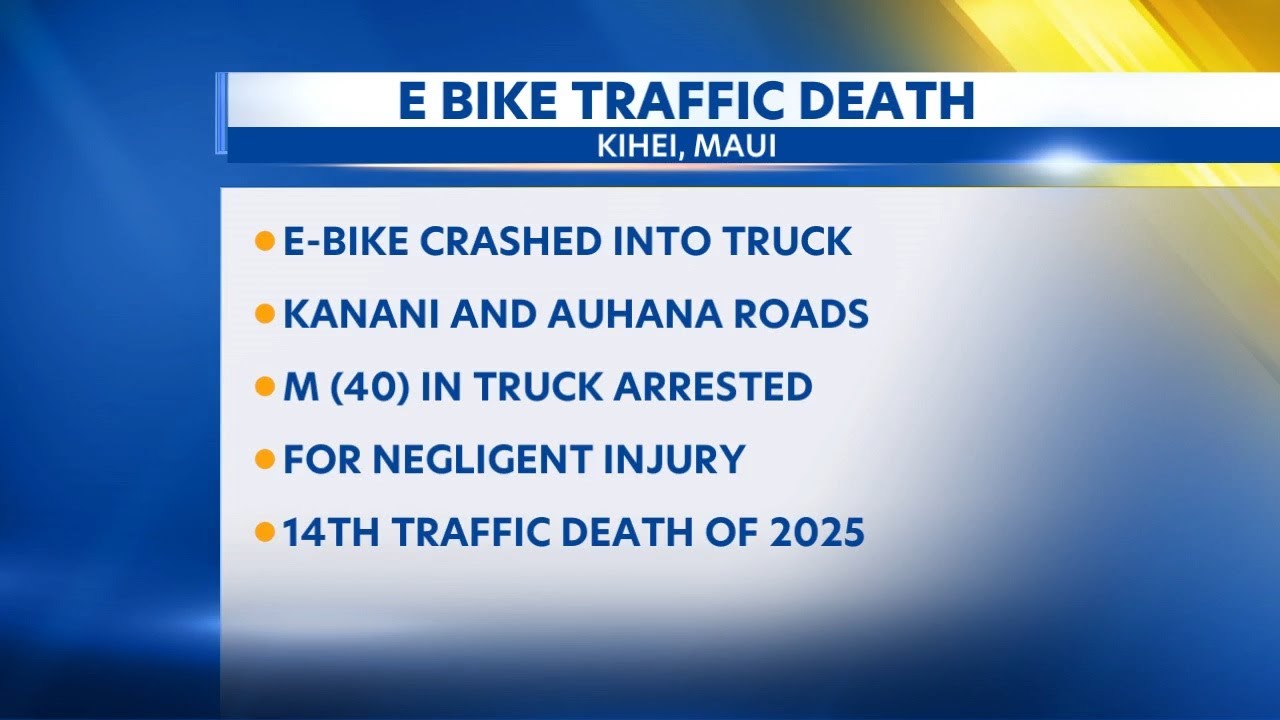 E-bike rider dies following truck collision in Kihei