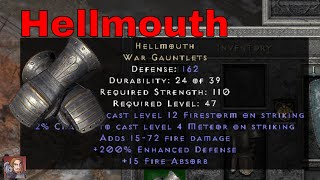 D2R Unique Items - Hellmouth (War Gauntlets)
