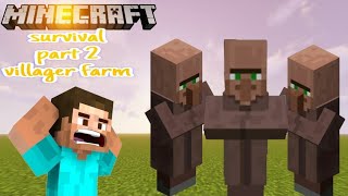 Survival ep no 2 automatic villager farm #gamerfleet #technogamerz