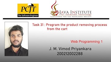 E-Commerce Web Project Task 31 | 1st Year | Semester 01 | J.M.Vimod Priyankara | Java Institute