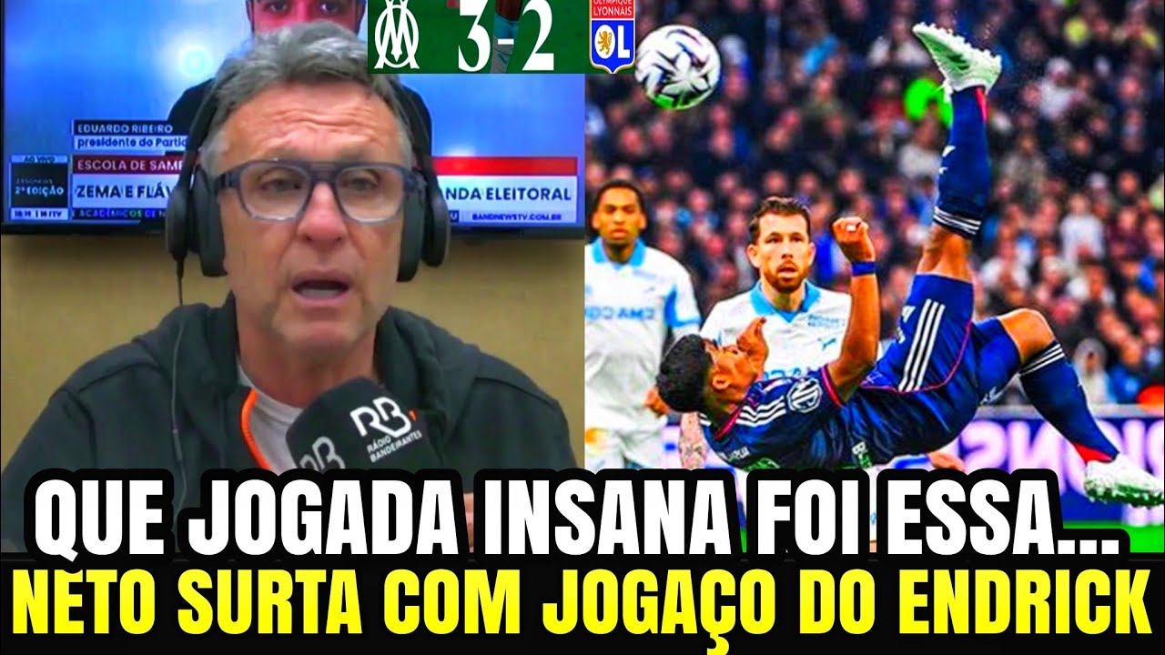 🚨REAÇÃO DO NETO AO GOL PUSKAS travado DO ENDRICK NO LYON!🔥😱