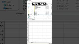 How to convert PDF to Excel Trick to convert PDF to Excel