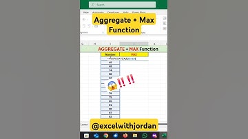 Aggregate with MAX ‼️#excelhacks #excel #exceltips #exceltricks #365 #shortvideo #short #shorts