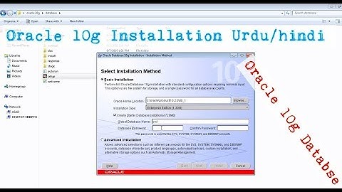 Oracle 10g Database Installation - Urdu / Hindi