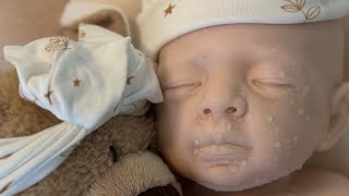 Biracial Emanuel Silicone Dolls - Step 6: Pink Mottling Painting 👶 Realistic Reborn Baby Dolls!