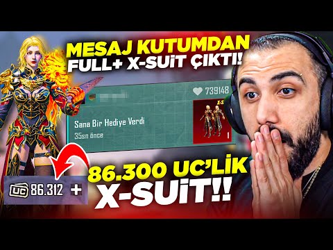 MESAJ KUTUMDAN BEDAVA X-SUİT ÇIKTI!! 😱 86.300 UC FULLEDİK! (BÜYÜK SÜRPRİZ) | PUBG MOBILE