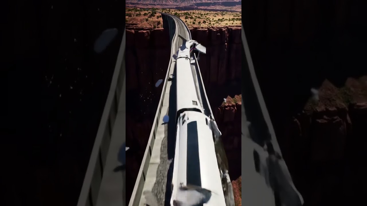 Unbelievable Slow Motion Train Derailment