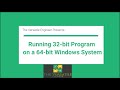 Running 32 bit Program/software on a 64 bit Windows System