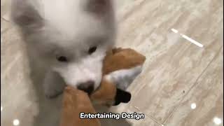 Interactive Squeaky Anxiety Relief Teeth Cleaning Animals Plush Dog Chew Toy for Small Dogs