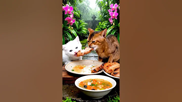 Video 11869071: abyssinian kitten cat, abyssinian cat eating, cat kitten fluffy