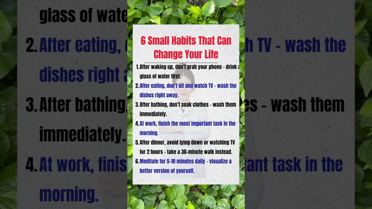 6 Small Habits That Can Change Your Life Motivation