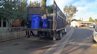 Burrtec Delivery Truck replaced trash cans