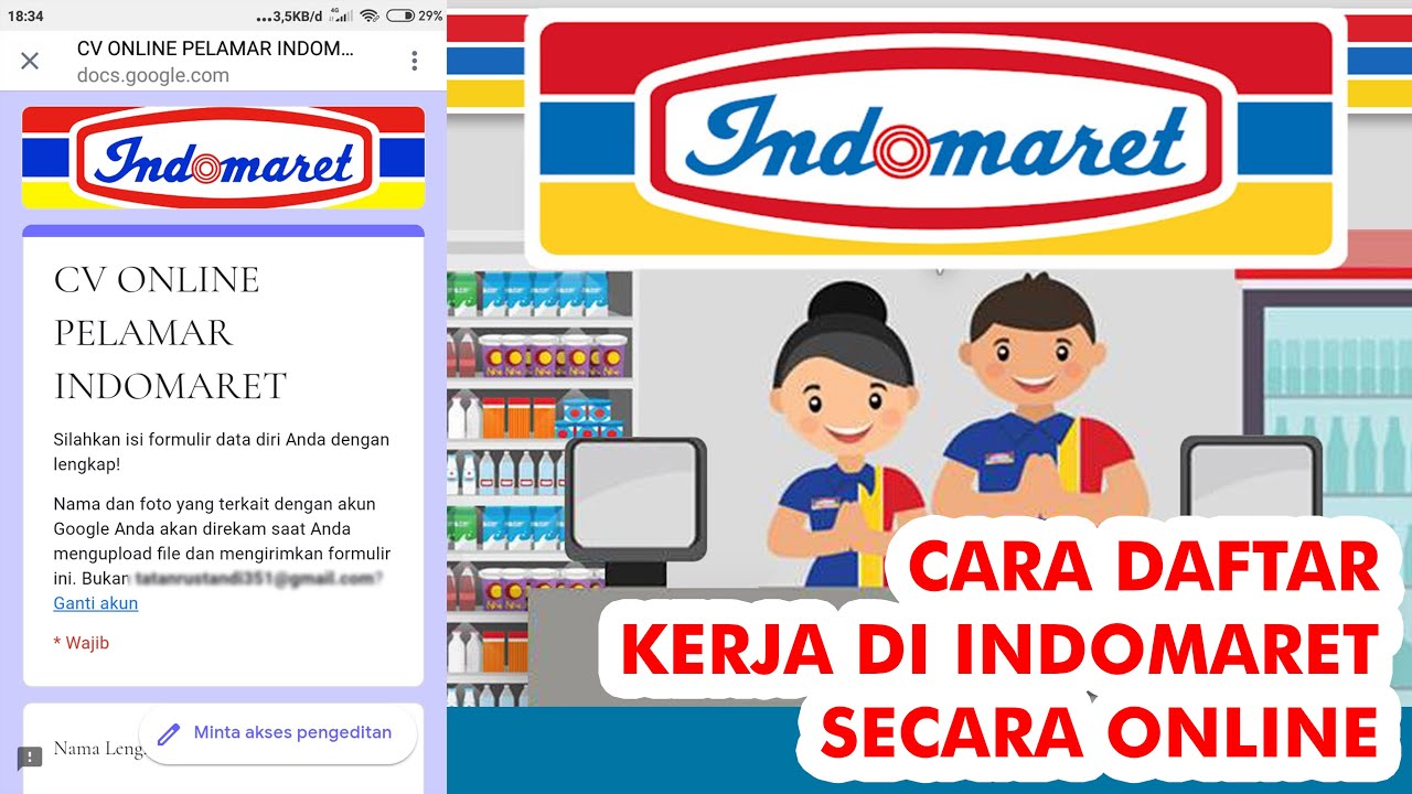 Cara Melamar Kerja Indomaret Lewat Online 2021 Youtube<script async src=