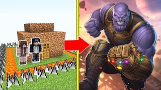 THANOS Tấn Công Nhà Được Bảo Vệ Bởi bqThanh và Ốc Trong Minecraft