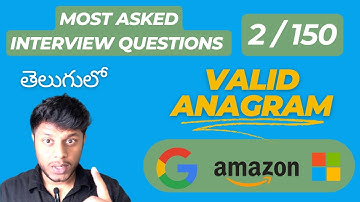 Valid Anagram (LeetCode 242) | Neetcode 2 / 150 | Bharath Chandra (తెలుగు)