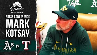 Mark Kotsay states Athletics played ‘clean game' in 4-3 loss vs. Rangers | NBC Sports CA