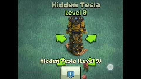 Builder base hidden tesla upgrading to max level #shorts #youtubeshorts