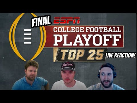 College Football Playoff Final Rankings Reveal LIVE REACTION - YouTube
