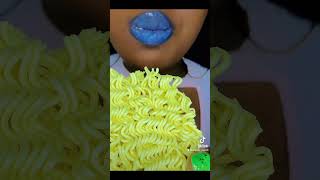 Asmr eating noodles raw aggressively. #asmrnoodles #asmrnoodleseating #shorts #eatingsound #mukbang