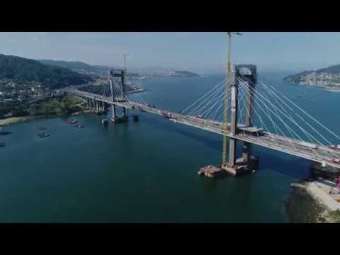 La espectacular construcción del puente de Rande en imágenes