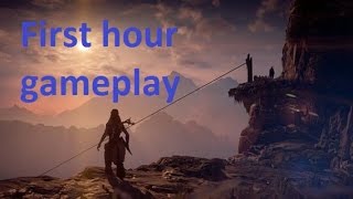 Horizon Zero dawn first hour gameplay PS4 learning the land.