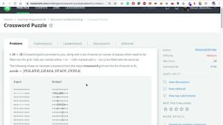 HackerRank Crossword Puzzle C++