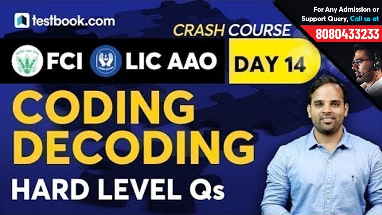 Coding decoding reasoning tricks high level questions for lic aao