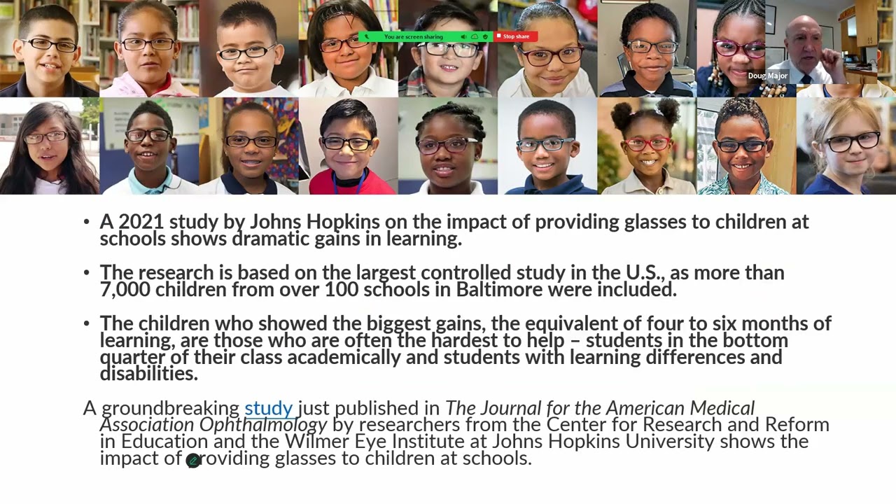 California's Gaps in Children's Vision Care/California Children's Vision Care Public Health Metrics