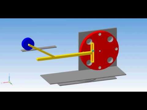 Кулисный механизм (KOMPAS 3D v15)
