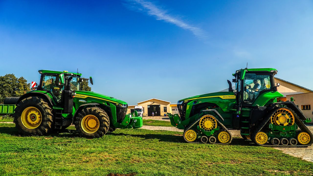 Две тракторные. John Deere 8r 410. John Deere 8r 2021. Трактор John Deere 8rx. Трактор John Deere 8rx 410.