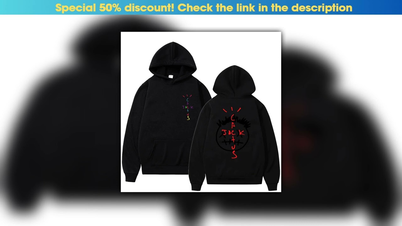 Best Seller Streetwear 2024 Fashion Rapper Cactus Jack Print Hoodie Men Women Hip Hop Long Sleeve S