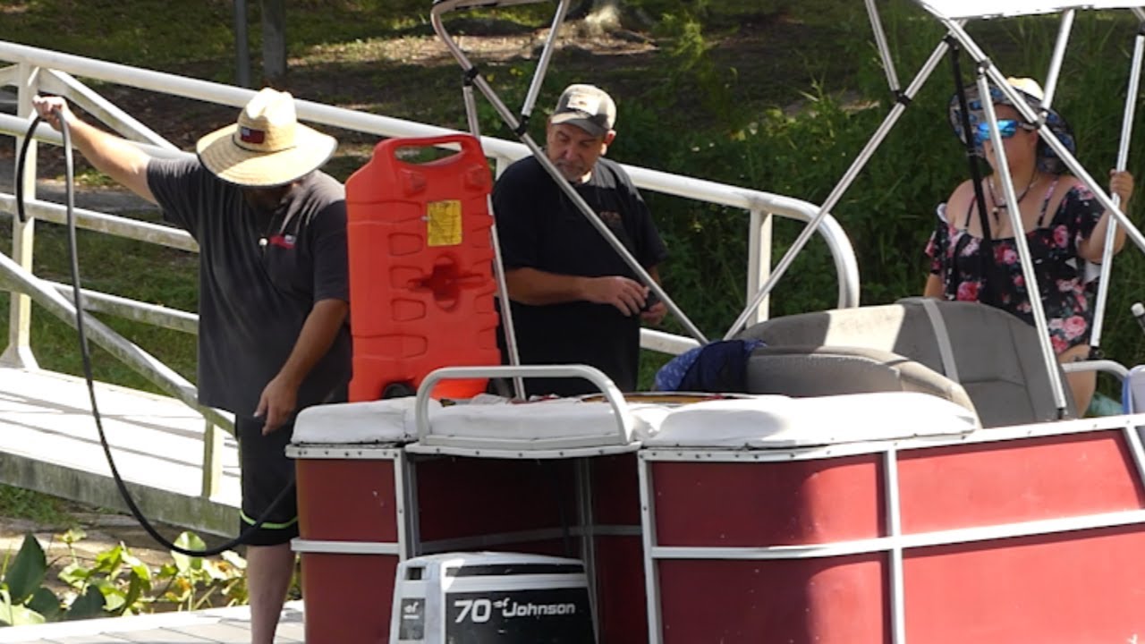 Out At The Boat Ramp One Boat Running Out Of Gas. YouTube