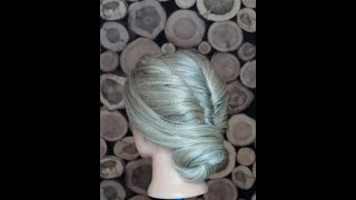 chic low bun with twists. 3d chignon تسريحة أعراس, تسريحات شعر