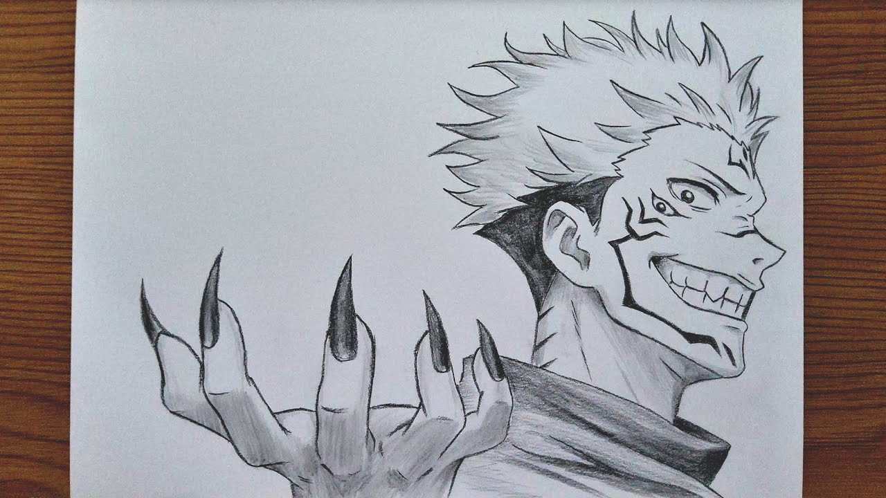 How To Draw Sukuna With Claw Hand || Anime Drawing Tutorial