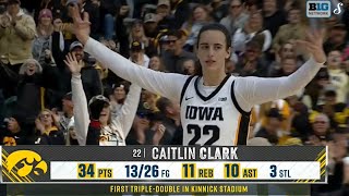 Caitlin Clark Drops Historic Triple-Double In Front Of 56,000 Fans! | 34 Pts, 11 Reb & 10 Ast 🔥