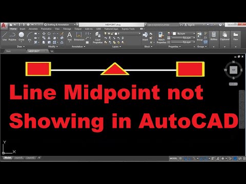 AutCAD Line Midpoint