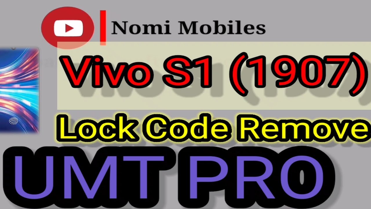 Vivo S1 (1907) Lock Code Remove With EFT PRO BY NOMI MOBILES