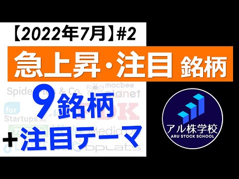 【株価急上昇！】スパイダープラス／アエリア／フォースタートアップスなど【9銘柄/注目テーマ】を紹介