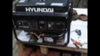 Обзор. Генератор Hyundai HHY3000FE видео Бензиновый генератор Hyundai HHY2500F