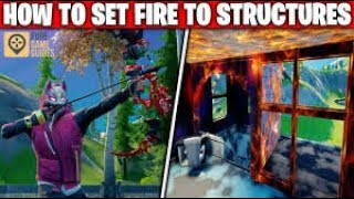 Set structures on fire Fortnite challenge glitch NOT WORKING - Epic quest Season 6 Chapter 2