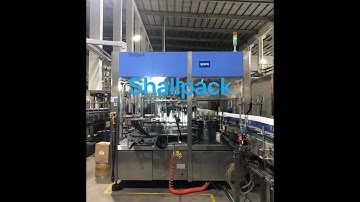 4 sets of 36,000 BPH Shallpack Rotary Pressure Sensitive Labelers Running in Customer