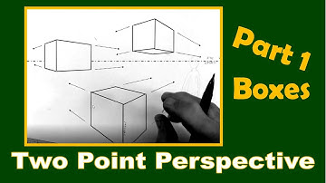 TWO POINT PERSPECTIVE TUTORIAL FOR BEGINNERS: Part 1 Boxes