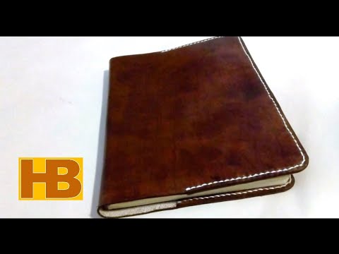 Making a Leather Book Cover//Membuat Sampul Buku dari Kulit