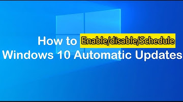 how to enable/disable windows automatic update in Windows 10