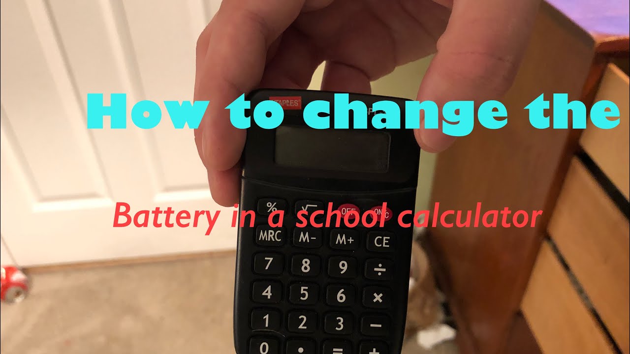 How to remove/change the battery in a school calculator - YouTube